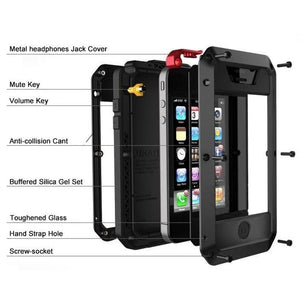 Heavy Duty Metal Aluminum Phone Case for iPhone