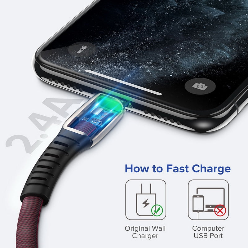USB Cable For iPhone 3A Fast Charging